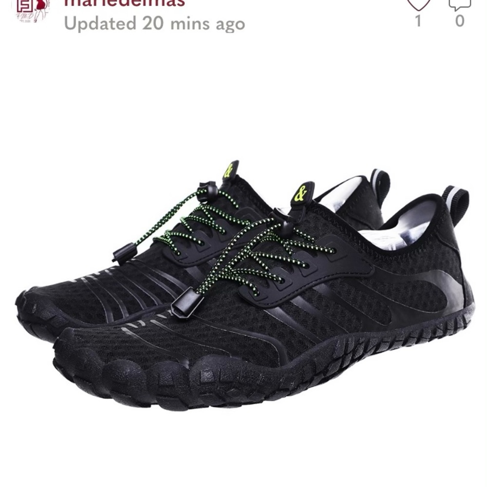 NEW! Mens Womens Water Shoes Aqua Barefoot Athletic Sport Shoes Color Black.